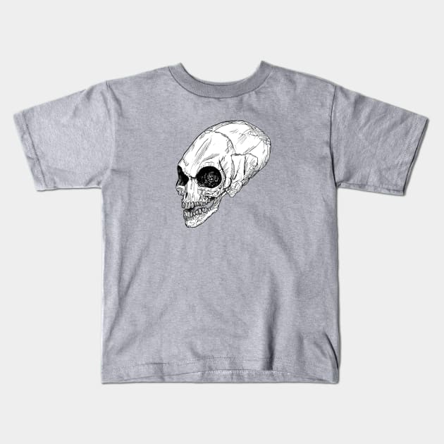 Crystal Skull -  Sketch Kids T-Shirt by Buff Geeks Art